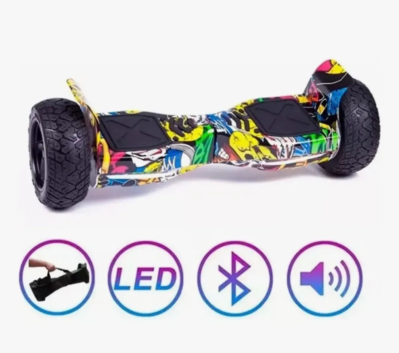 Hoverboard Bluetooth e led novo