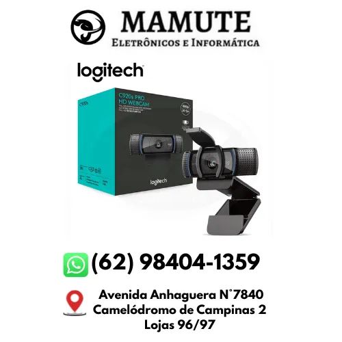 Webcam C920s Pro Full Hd Com Microfone Embutido Logitech Cor Preto