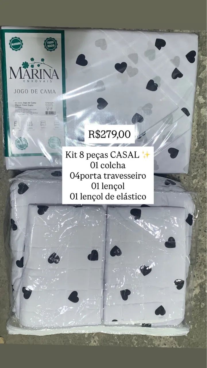 Kit de colcha de cama 8 peças 