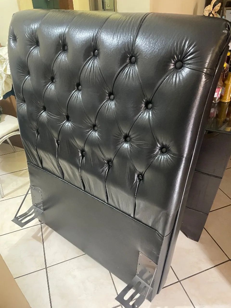 Cabeceira estofada cama box solteiro - Foto 2