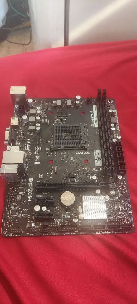 Placa-mãe Biostar AM4 CPU, modelo A320M-2.0