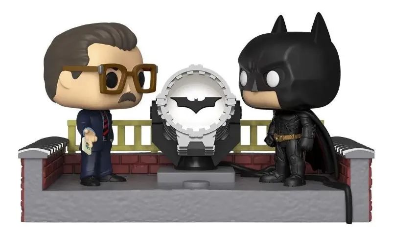 Batman E Comissário Gordon E Bat-sinal C/ Luz #291 Pop Funko - Foto 2