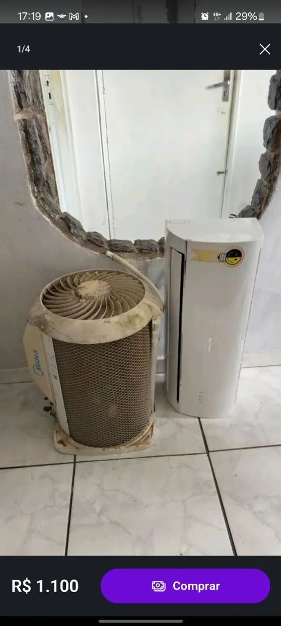Ar-condicionado Split Springer Midea 9.000 BTUs 220V Gelando muito (somente retirada)