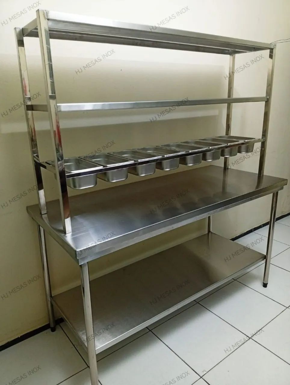 Mesa inox condimentadora 