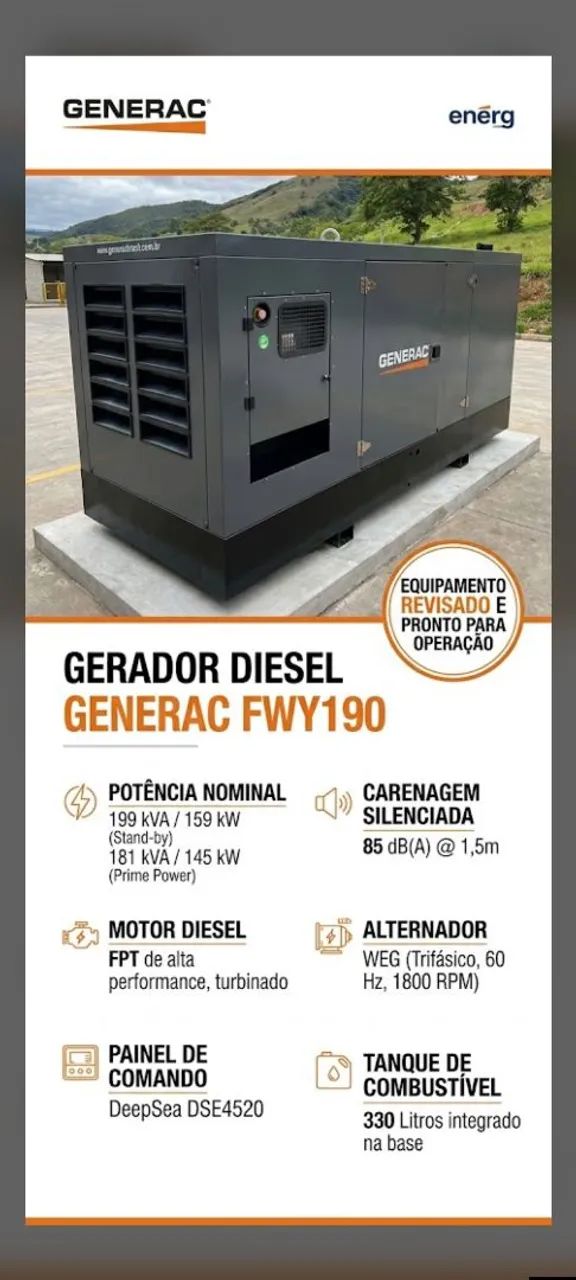 Gerador 199KVA