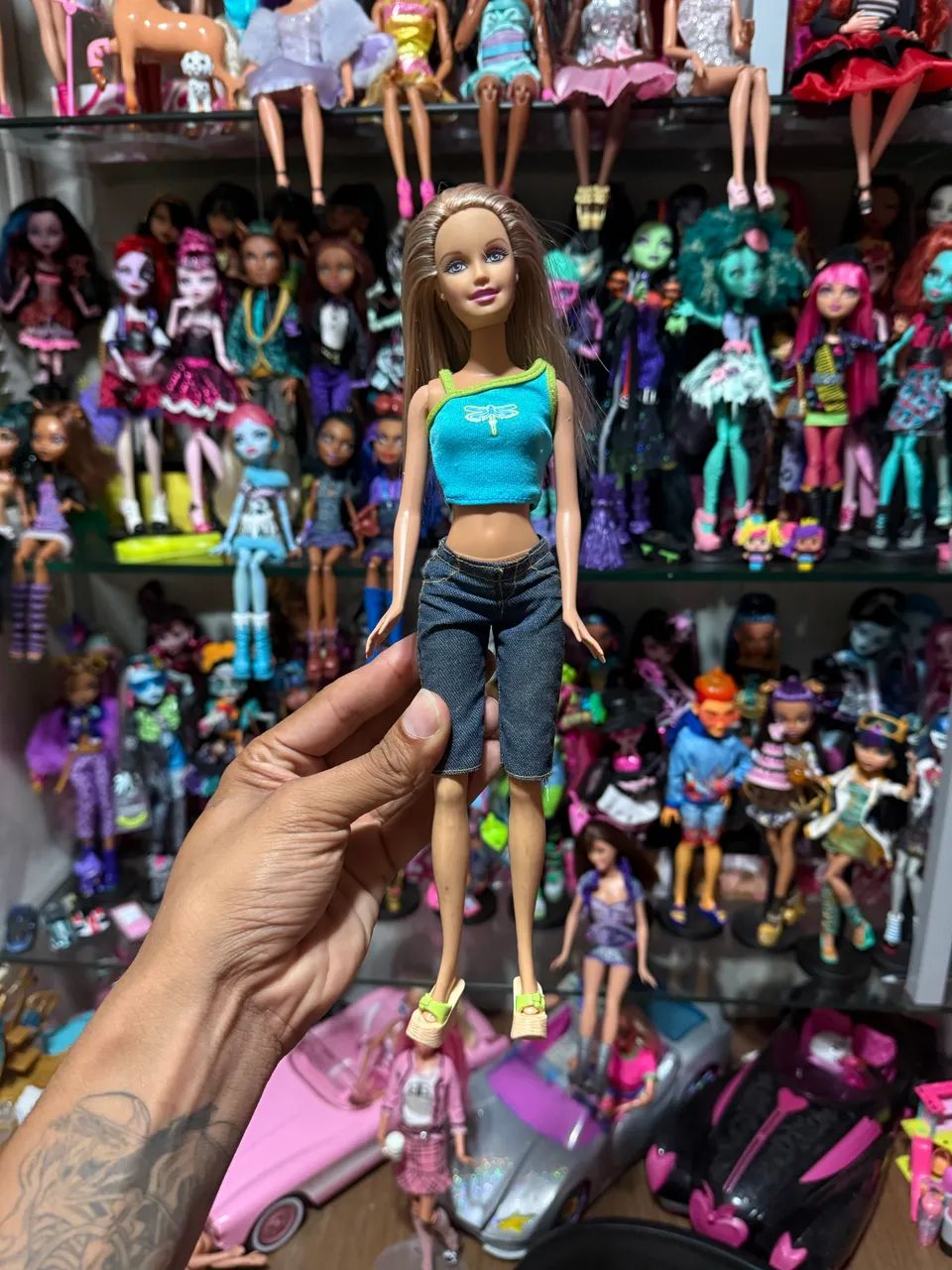 Boneca barbie accessories galore azul