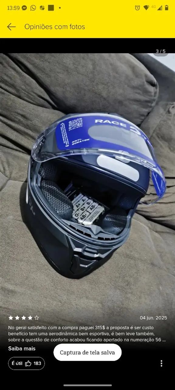 CAPACETE RACE TECH TAM 62 - Foto 2