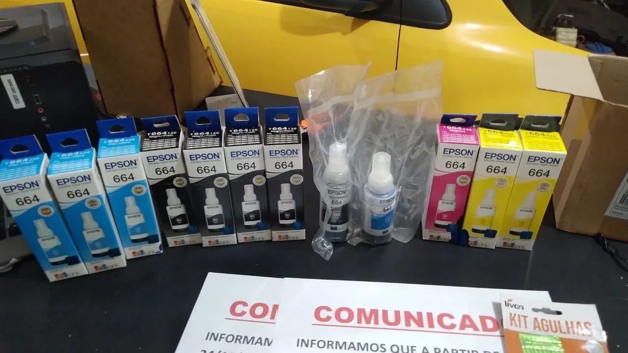 Tintas Epson 664 novos Impressoras L355, 365, 375 etc 