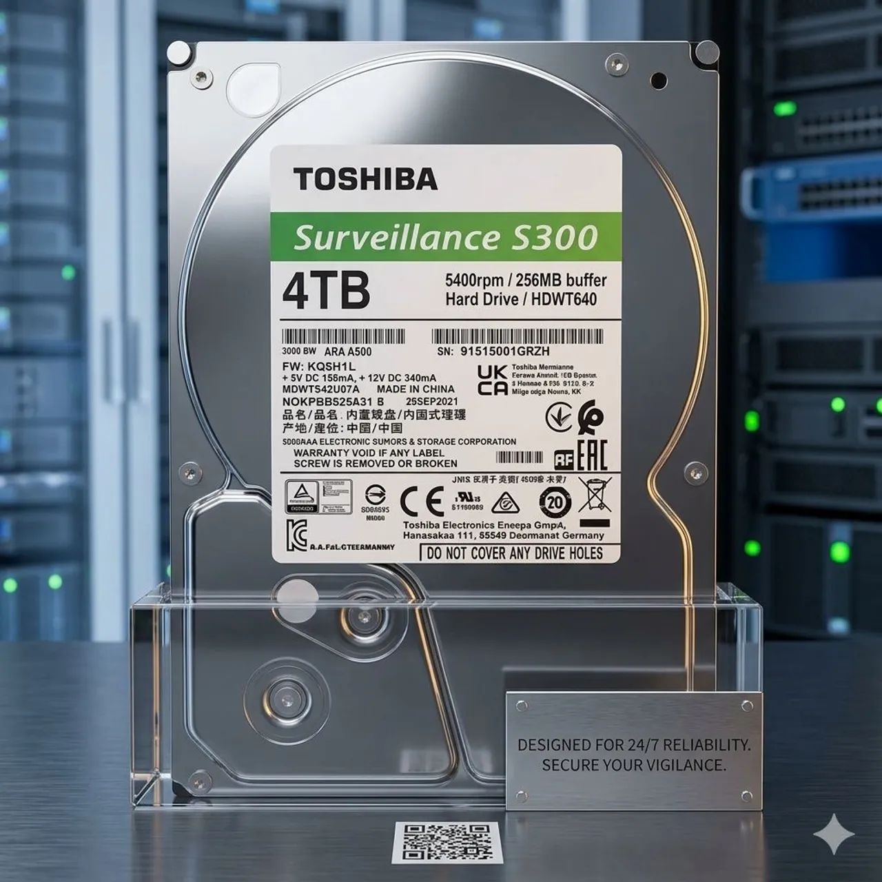 HD Toshiba Surveillance S300, 4TB, Sata Iii, 3.5