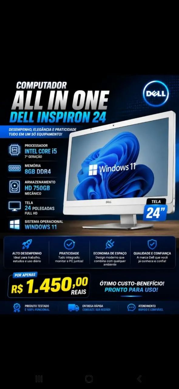All in one Dell inspiron 24