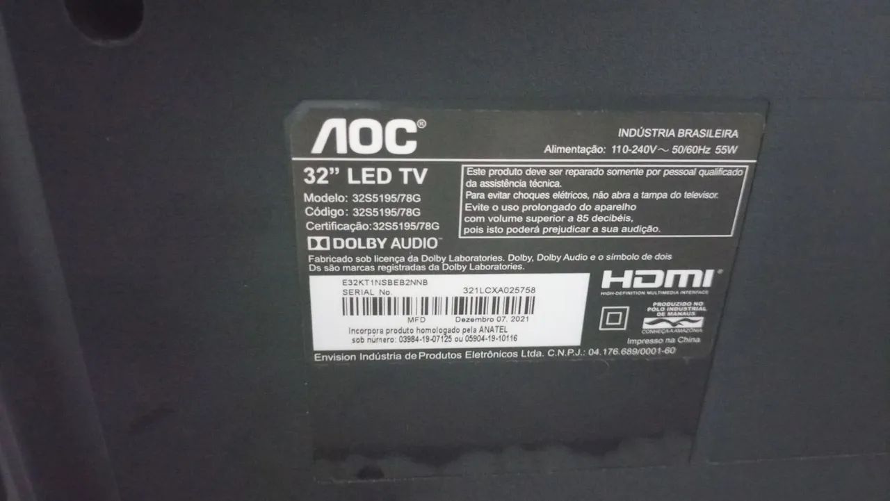 Smart TV LED 32 polegadas AOC ROKU - Foto 5