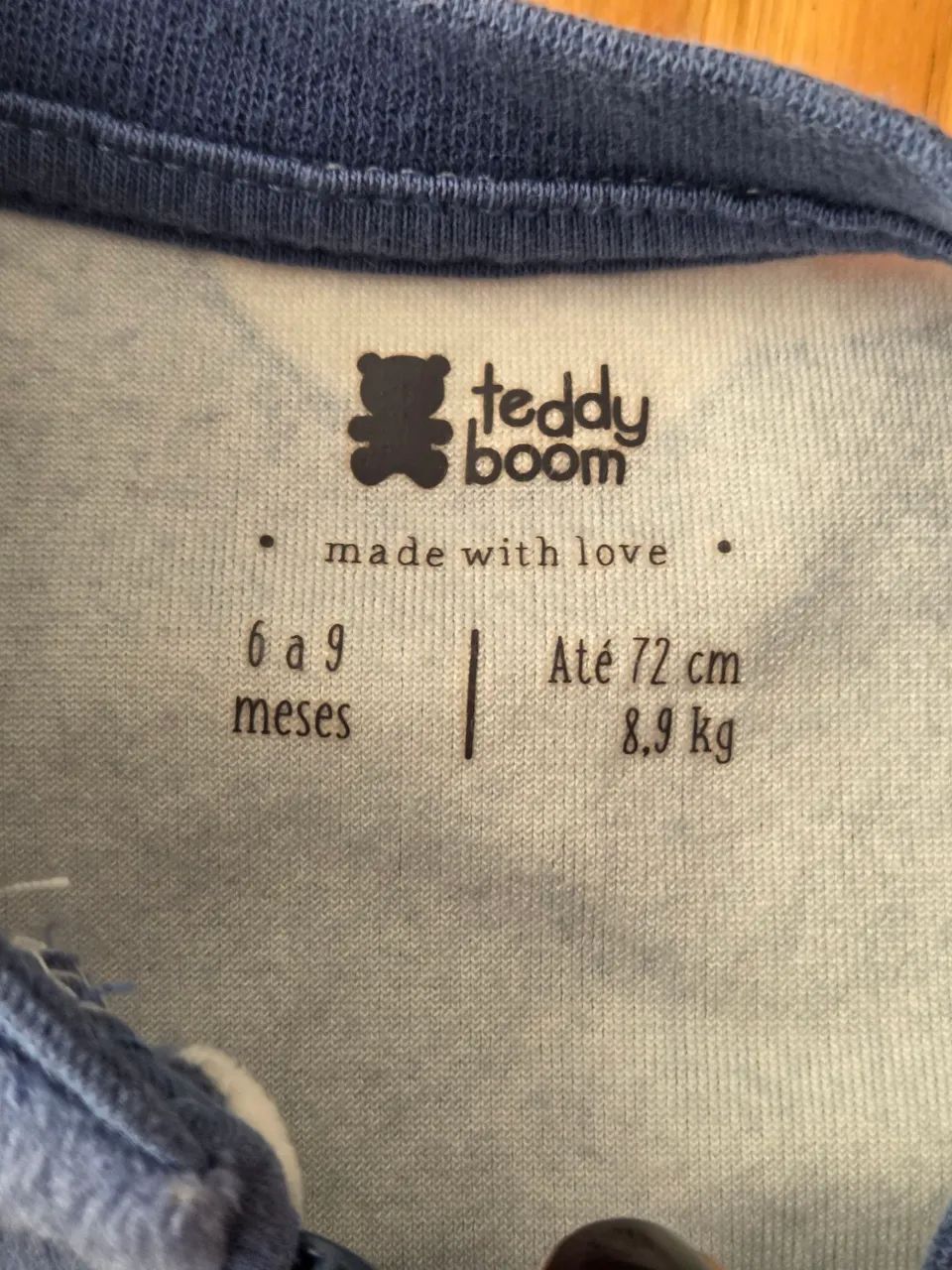 Macacão plush outuno inverno teddy boom 6 a 9 m - Foto 4