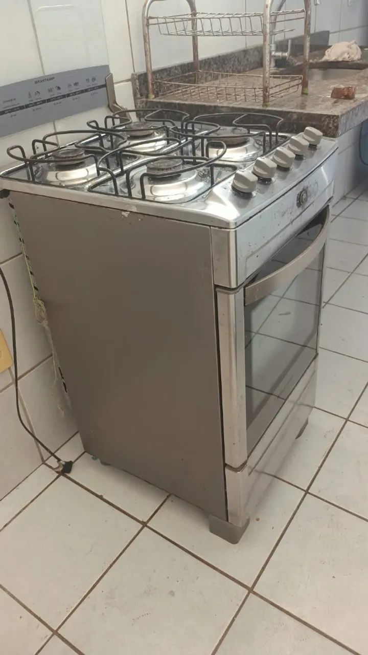 Fogão Brastemp 4 Bocas Inox - Funcionando Perfeitamente - Foto 3