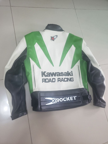 jaqueta kawasaki couro