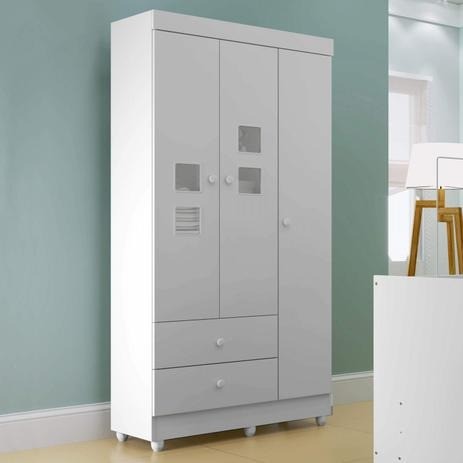 Guarda Roupa Infantil 3 Portas Life 100% MDF Agt - Entrega Rápida - Foto 2