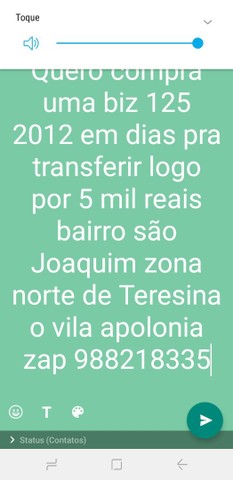 QUERO CONPRA UMA BIZ 125 EM DIAS 2012