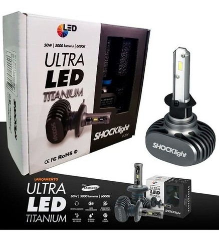 Ultra Led Shocklight 10.000 Lumens H1 H3 H4 H7 H11 Hb4 H13 - Foto 2