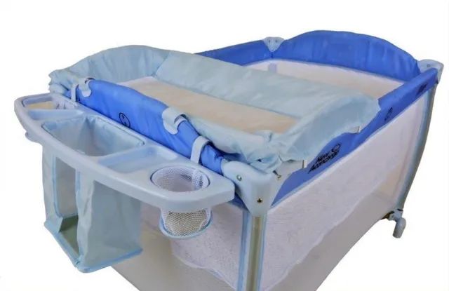 Berço e chiqueirinho portátil New Aconchego Burigotto - Foto 2