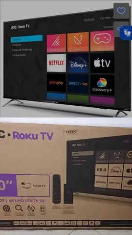 Smart TV AOC Roku LED 50 polegadas  4k UHD Wi-Fi 