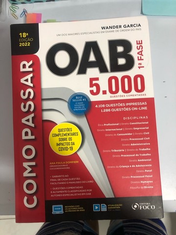 OAB - Como passar na OAB 5MIL questões / atualizado! Por apenas R$100,00