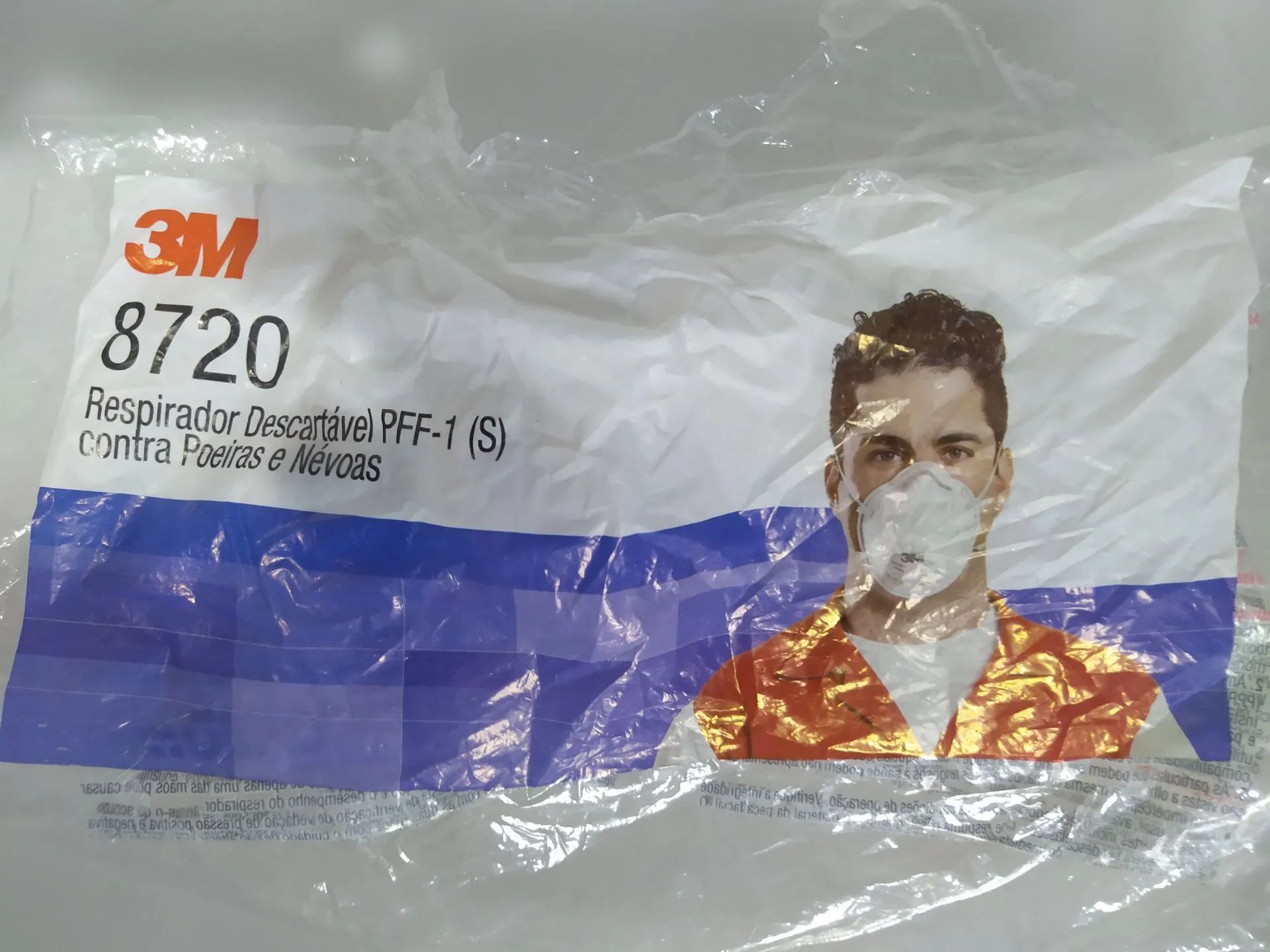 Máscaras 3M, kit com 10, modelo pff-1, contra poeira e nevoa