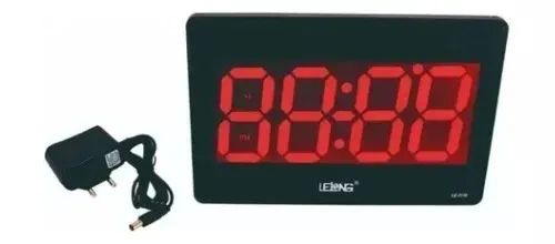 Relógio De Parede E Mesa Digital Com Alarme Data Lelong 2116 Novo Loja Coimbra - Foto 2