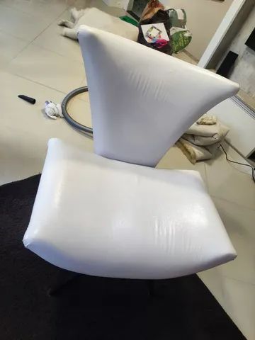 Poltrona cadeira Decorativa branca pouco uso - Foto 3