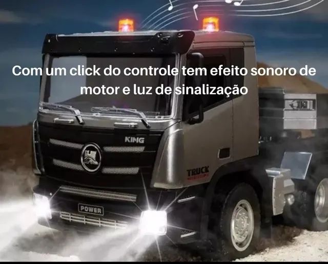 Caminhão RC da marca Huina 1318, carreta Truck prancha plataforma - Foto 2