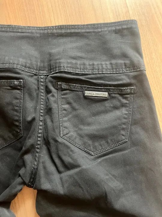 Calça Jeans Lança Perfume Preta - Foto 2
