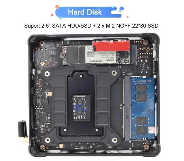 Mini Pc Power Pc I9-8950hk 5tb Nvme 32gb Ram Dual Video Rj45 - Foto 3