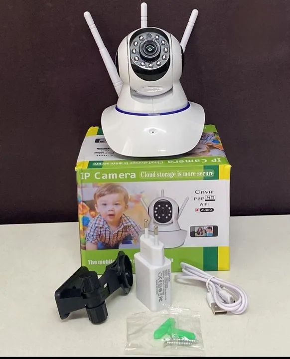 Camera wifi interna 03 antenas com áudio
