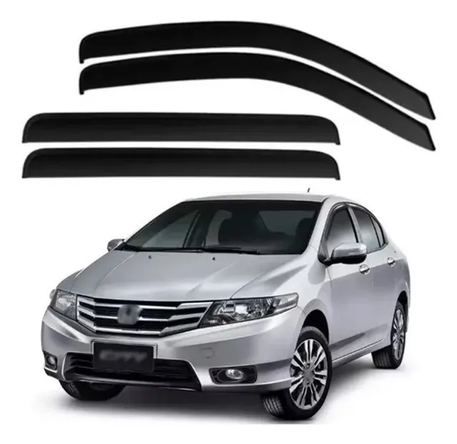 Calha De Chuva Acrílica Fumê Honda City 2009 A 2014 4 Portas
