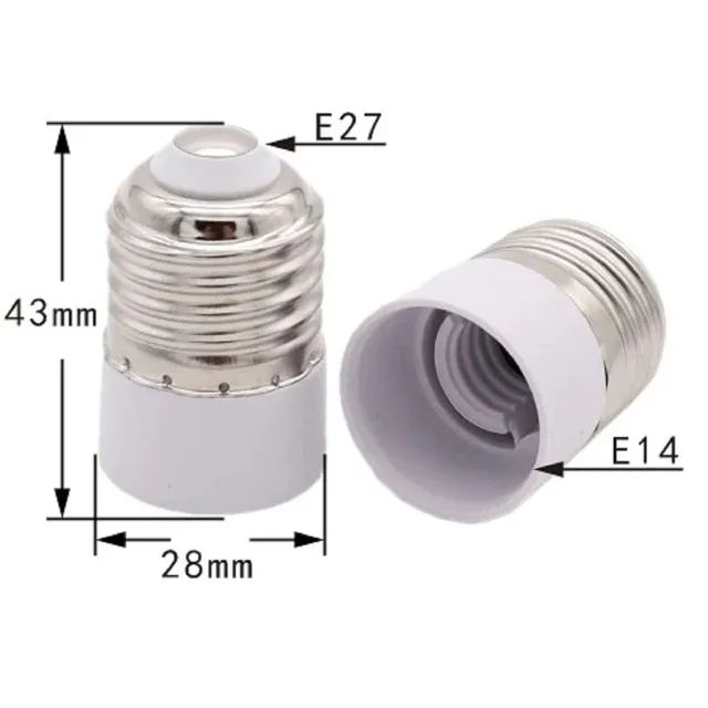 Adaptador Soquete Conversor Bocal de lâmpada - E27 Para E14 - Foto 5