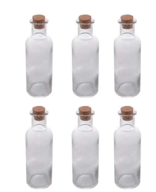 Garrafinhas Vidro Tampa Rolha Lembrancinhas Artesanato 50ml - Foto 2