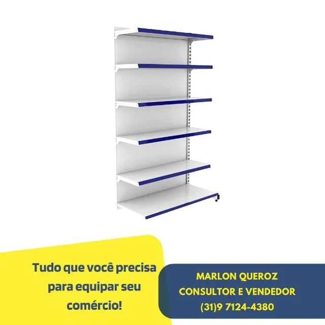 Gondola de Parede Polar 30x40  Nova 6 bandejas