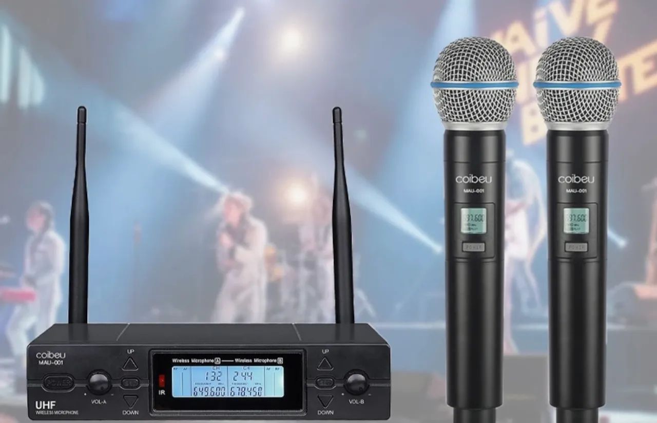 Microfone Sem Fio Duplo - Ideal para Palestras e Eventos