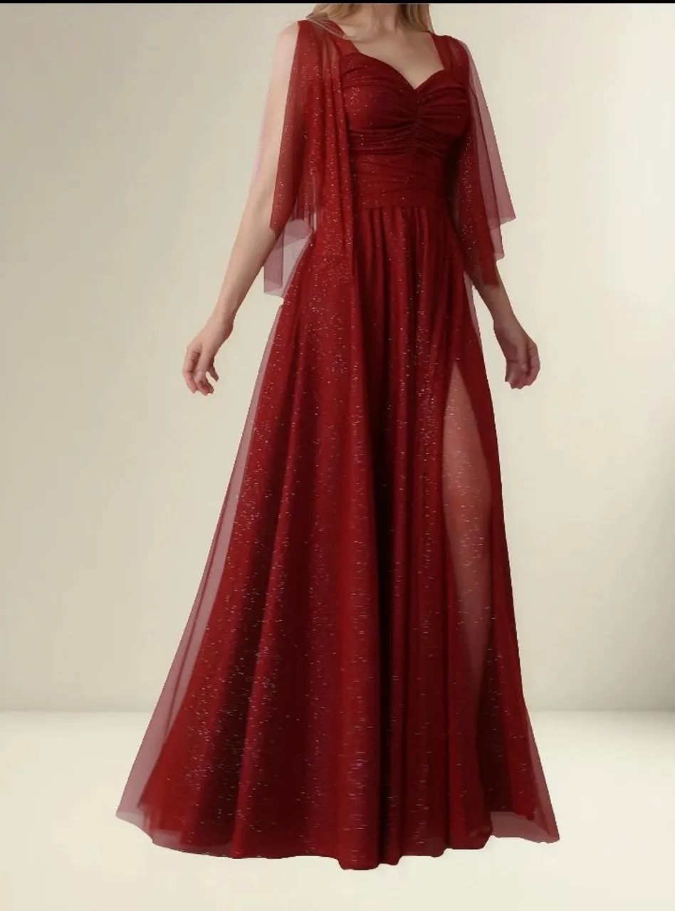 Vestido cor marsala