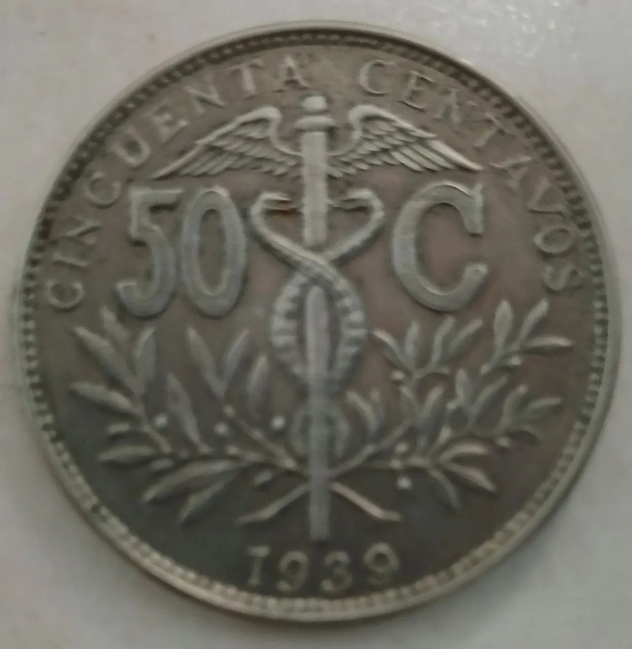 Moeda antiga da Bolívia 1939 - Foto 2