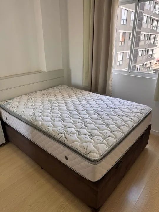 Cama Box Baú Casal com Colchão