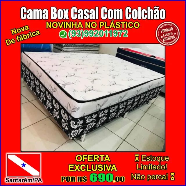Melhor Preço do Mercado: Cama Box Casal por R$690,00