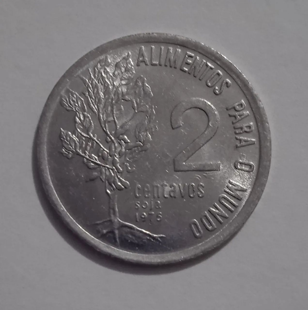 Moeda 2 Centavos/Alimentos Para o Mundo/Soja/1975