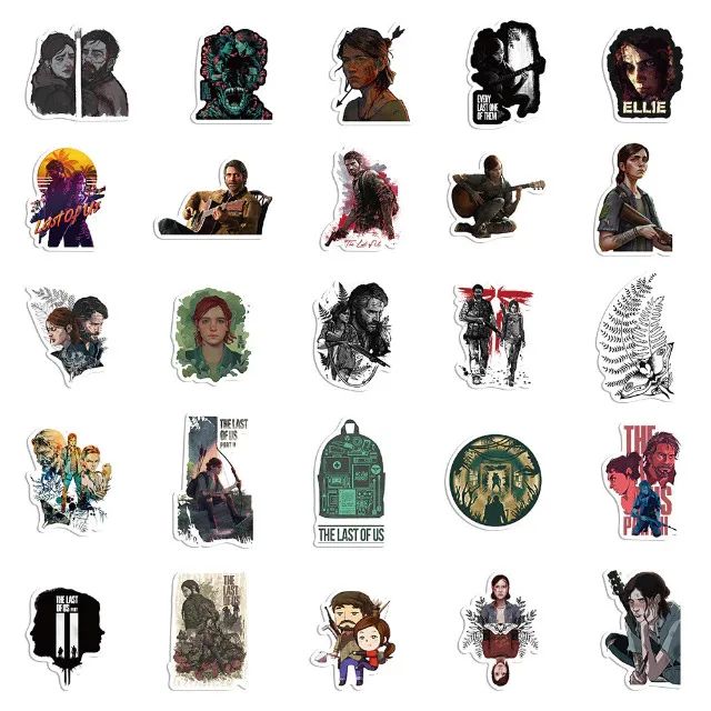 Kit 50 Adesivos de The Last of Us Parte 1 e Part 2 - Autocolantes Pcs Peças Unidades Ellie - Foto 5