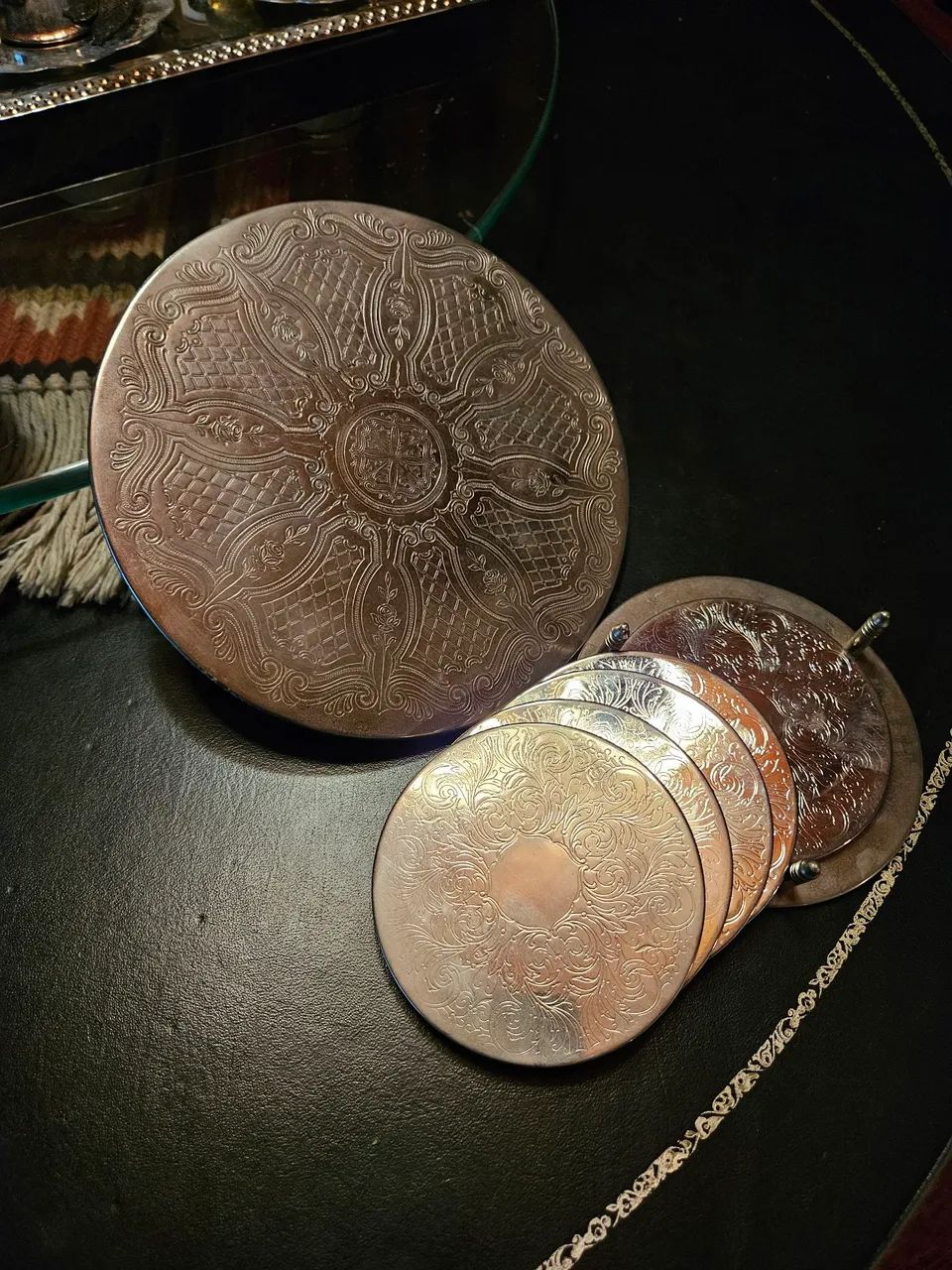 Jogo de 6 Porta copos com banho de prata  - Foto 2