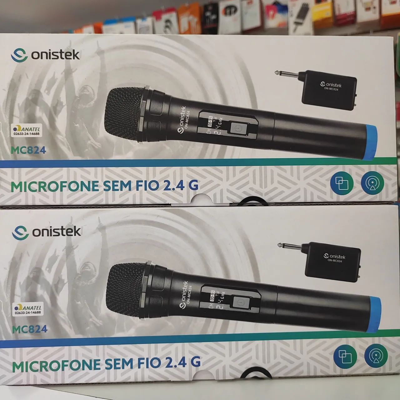 Microfone Sem Fio 2.4G Onistek MC824