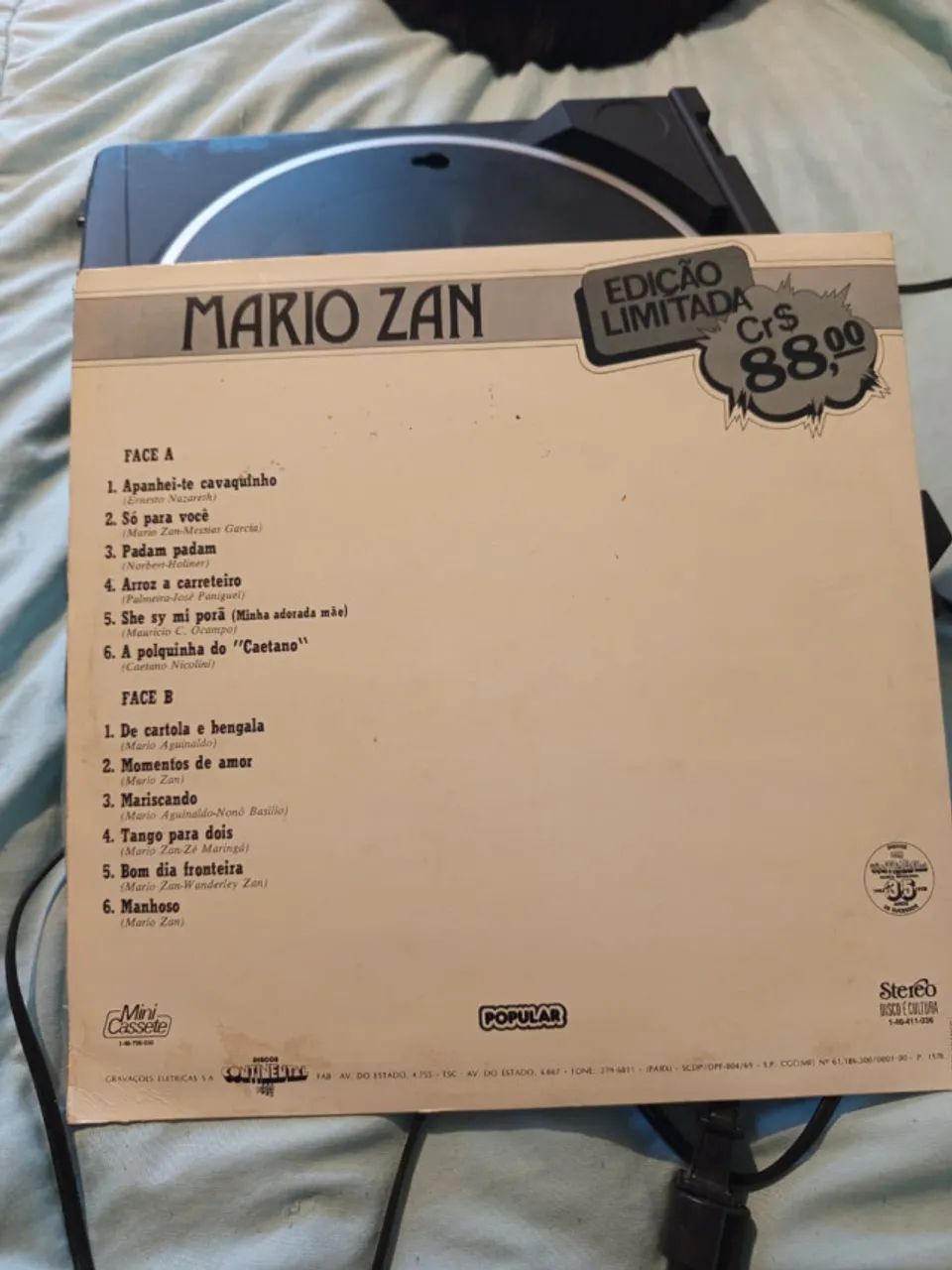 Disco de Vinil Mario Zan - Edição Limitada - Foto 2
