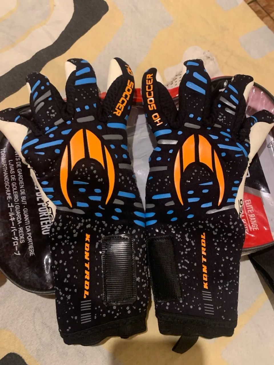 Luvas de Goleiro N1 Zeus e HO Soccer Kontro Pro tamanho 9 - Foto 4