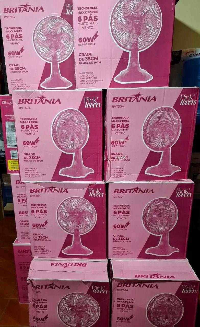 Ventilador de Mesa Britânia 35cm Rosa - Novo - Foto 3