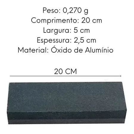 PEDRA P/AFIAR RETANGULAR 8POL BESTFER - Foto 2