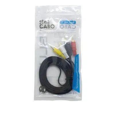 Cabo Auxiliar P2 + 3 Rca It-blue Le-1001 2m - Foto 2