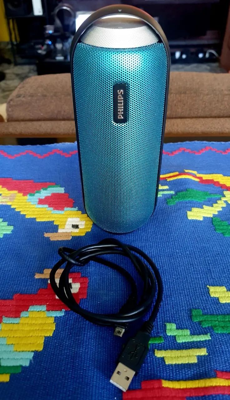 Caixa de som Bluetooth Philips BT6000 azul a prova d'agua - Foto 2